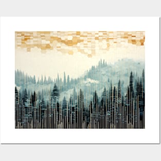 Forest Landscape Art Decor Paint Mosaic Posters and Art